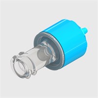 ISO 80369-7 Filtered Check Valve, 1/16" Barb to Female Luer Lock, ABS Body with Polystyrene, Silicone Disc and Glass Fibre Filter
