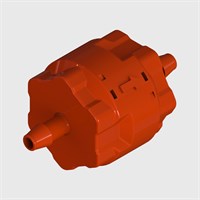 Modular Red Check Valve, 1/8" Barb Input and Output, Nitrile Seals, 3 psi Cracking Pressure