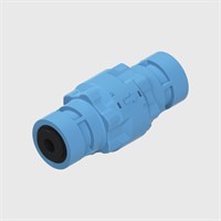 Modular Blue Check Valve, Buna-N (Nitrile) Seals, 4mm OD Tube Push-in Input and Output, Cracking Pressure 3 psi