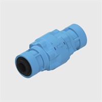 Modular Blue Check Valve, Buna-N (Nitrile) Seals, 6mm OD Tube Push-in Input and Output, Cracking Pressure 3 psi