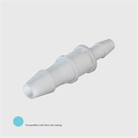 Kynar Reducing Straight Connector, 3/32" (2.4mm) ID Tube to 1/16" (1.6mm) ID Tube - Compatible With Blue Dot Tubing - IMPORTANT - Contact us for other material options