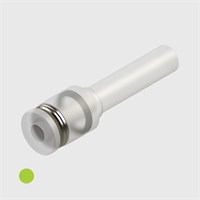 Polypropylene Straight Adaptor, EPDM Seal, 4.0mm OD Push-In Fitting to 6.0mm OD Stem - Compatible With Green Dot Tubing