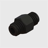 Black Nylon Equal Nipple, 10-32 UNF Male Thread