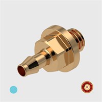 Brass 3/32" (2.4mm) ID Tube to 10-32 UNF Male Thread - Choose Seal and Orifice Options