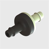 Nylon Bodied Check Valve, EPDM Diaphragm, 6.4mm (1/4") ID Tube, Cracking Pressure 0.5 psi