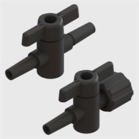 One Way Stopcock, Black Kynar