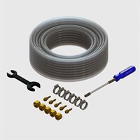 Pneuchange Fitting Kit c/w 1/4" ID Tube, Fittings, Clips, Spanner, Driver