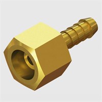 G3/8" Female Nut R/H x 5/16" Hosetail, Brass