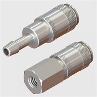 Plated Brass Coupling Sockets - Sliding Collar - Mini Imperial