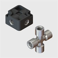 Nickel Plated Brass - Cross Adaptors - Various Sizes