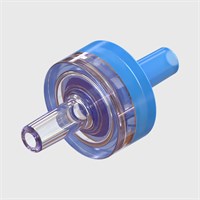 Polycarbonate Bodied Disc Style Check Valve, Silicone Seal Disc, 3.3mm (0.130") OD Stem