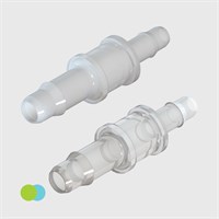 1/8"- 3/32" Rigid Barb Reducing Connectors - Various Materials
