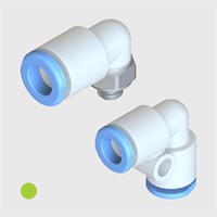 Oxygen Compatible  Nylon Elbow Adaptors, EPDM Seal - 6.0mm to Various Sizes