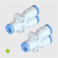 Oxygen Compatible Nylon Equal Y Connectors, EPDM-N Seal - Various Sizes