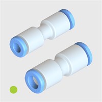 Oxygen Compatible Nylon Equal Straight Connector, EPDM-N Seal - Various Sizes