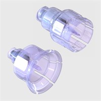 Vial Cap Swabable Needle Free Luer Activated Valves, Clear Polycarbonate